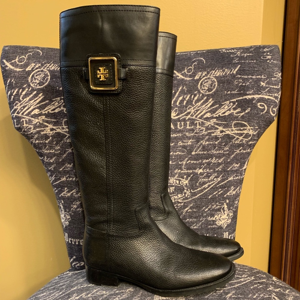 Black Tory Burch Riding Boots
